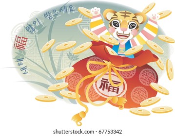New Year with Tiger Character