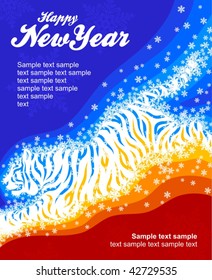 New Year of Tiger greeting card