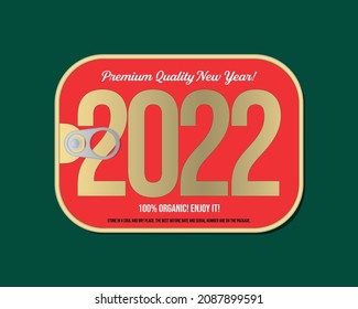 New Year Tin Can For 2022