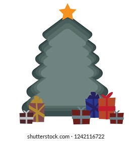 New Year tree for congratulation text