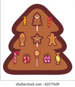 New year tree cookie
