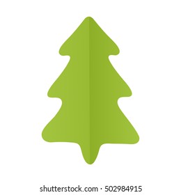 New Year Tree. Green new year tree logotype. Merry christmas tree concept. New year tree isolated on white background.New year icon. New year silhouette. Xmas tree.Flat tree icon.