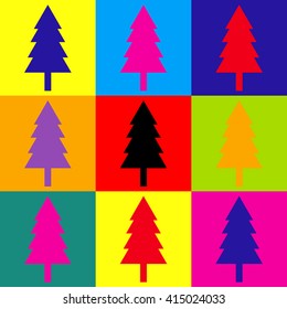New year tree sign