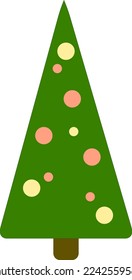 New year tree sign. Dark green icon on white background.