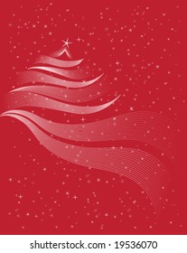 New year tree in sky