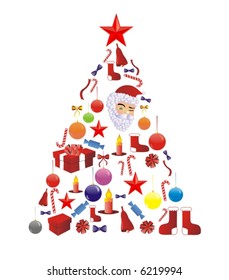 new year tree in vector