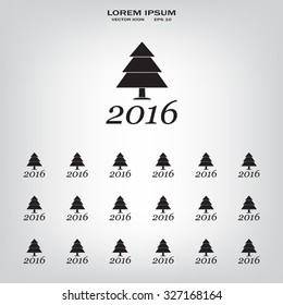 New Year tree, vector illustration