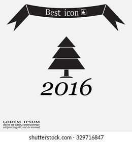 New Year tree, vector illustration