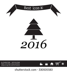 New Year tree, vector illustration