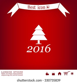 New Year tree, vector illustration