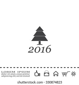 New Year tree, vector illustration