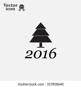 New Year tree, vector illustration