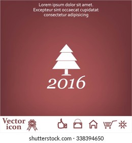 New Year tree, vector illustration