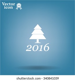 New Year tree, vector illustration