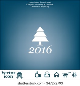 New Year tree, vector illustration