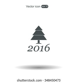 New Year tree, vector illustration