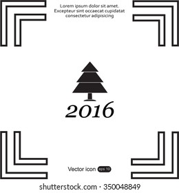 New Year tree, vector illustration
