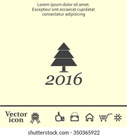 New Year tree, vector illustration