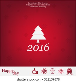 New Year tree, vector illustration