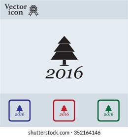New Year tree, vector illustration