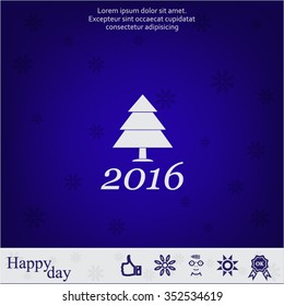 New Year tree, vector illustration