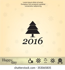 New Year tree, vector illustration