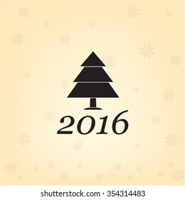 New Year tree, vector illustration