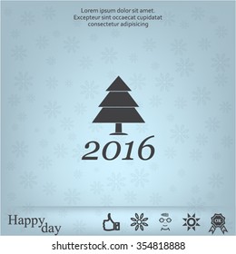 New Year tree, vector illustration