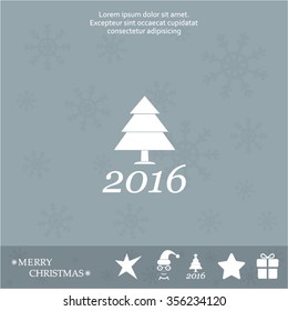 New Year tree, vector illustration