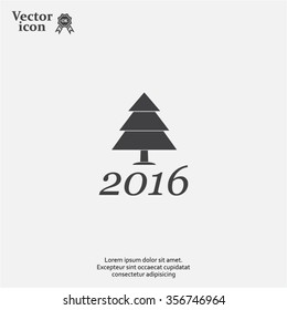 New Year tree, vector illustration