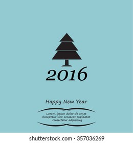 New Year tree, vector illustration
