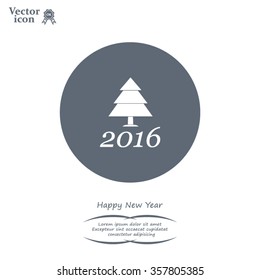 New Year tree, vector illustration