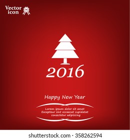 New Year tree, vector illustration
