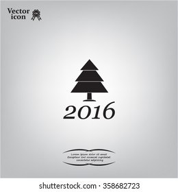 New Year tree, vector illustration