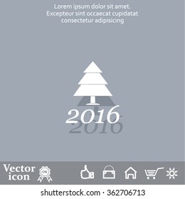 New Year tree, vector illustration