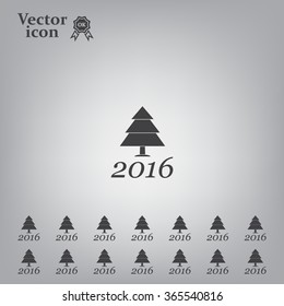 New Year tree, vector illustration
