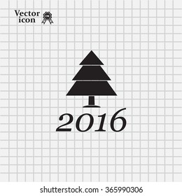 New Year tree, vector illustration