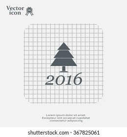 New Year tree, vector illustration