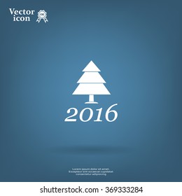 New Year tree, vector illustration
