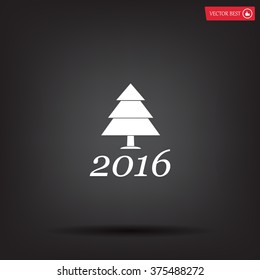 New Year tree, vector illustration