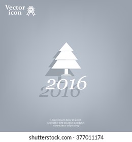 New Year tree, vector illustration