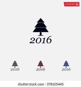 New Year tree, vector illustration