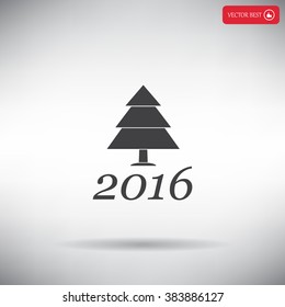 New Year tree, vector illustration