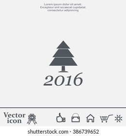 New Year tree, vector illustration