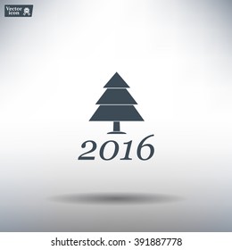New Year tree, vector illustration