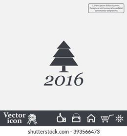 New Year tree, vector illustration