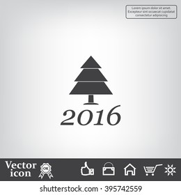 New Year tree, vector illustration