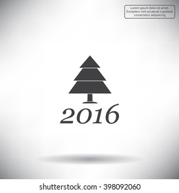 New Year tree, vector illustration