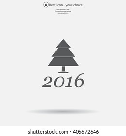 New Year tree, vector illustration