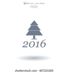 New Year tree, vector illustration